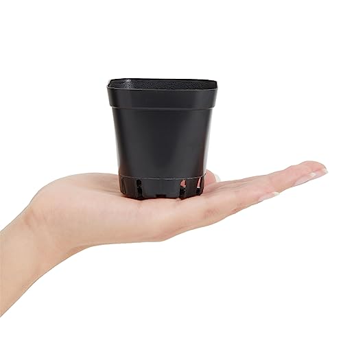 Square Nursery Pots - Seedling Planters with Drainage Holes - Versatile Pots for Plants & Succulents - Space-Saving Stackable Planters - 2.6 in, Pack of 150, Black - view 5