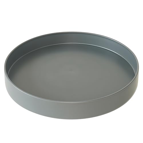 1 Pack 12 inch Plant Saucer Drip Tray, Heavy Sturdy Plastic Planter Flower Pot Drainage Tray Plate Saucers for Indoor Outdoor Garden, Plant Water Drip Trays for pots Base (12", Gray)