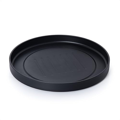 14" Heavy-Duty Plastic Plant Saucer, Black, 21-B-14-1
