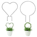 Trellis for Potted Plants, Small House Plant Support, Indoor Plant Trellis for Climbing Plants (Circle and Heart Shape)