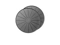 15" Plant Mats/Coasters - for Floor Protection from Planter Spills, leaks and Soil (8A15CST2PKBK)- Black (2-Pack)