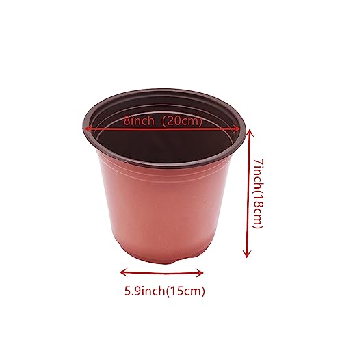 100 PCS 8 Inches Plastic Plant Nursery Pots Reusable for Succulents Seedlings Cuttings TransplantingSeedlings Plastic Plant Pots with Drainage Holes - view 3