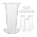 Clear Orchid Pots with Drainage Holes and Saucers 4-Pack Breathable Plastic Plant Nursery Pots for Indoor Plants Succulents and Orchids 8.66X5.31X5.31 Inch