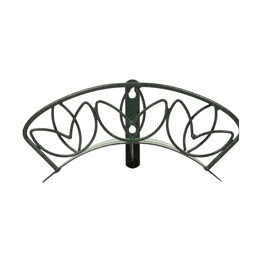 Heavy Duty Wall-Mounted Hose Hanger - Flower Design, Green