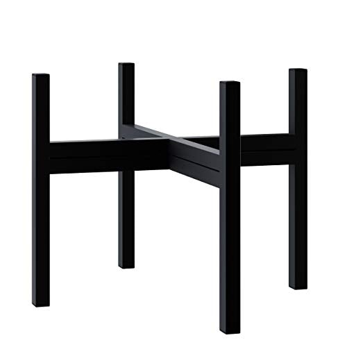 Mid Century Plant Stand Indoor Outdoor(Plant Pot Not Included), Holds Planters with a Maximum Width of 14 Inch, Metal Planter Stand, Potted Plant Holder, Black - Width Not Adjustable