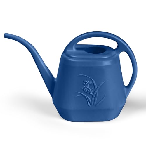 Plastic Watering Can- 1 Gallon - Blue