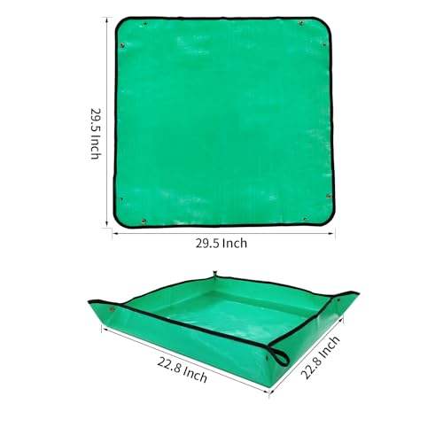 Potting Mat for Indoor Plant Transplanting, 29.5" X29.5" Waterproof Repotting Mat, Foldable Soil Change Mat Gardening Planting Mat - Gifts for Plant Lovers - view 2