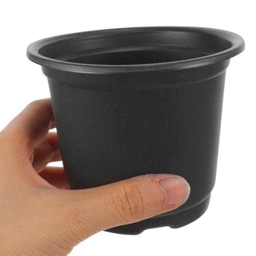 30pcs Plastic Nursery Plant Pots 100mm Diameter Medium Black Seedling Starter Containers for Indoor Outdoor Gardening and Succulent Propagation - view 4