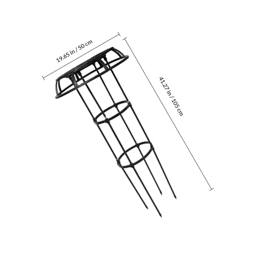 Indoor Trellis Plant Support Rack Φ25.4 Plastic Coated Metal Frame Black - view 2
