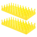 2Pcs Yellow Plastic Flower Tube Display Rack for Tabletop Propagation