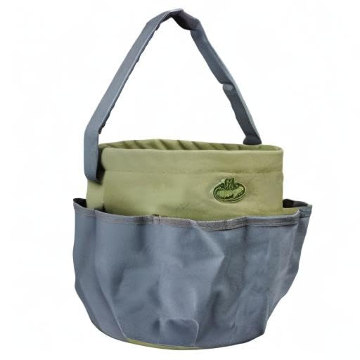 Round Garden Tool Bag, Gray - view 3