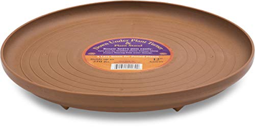 S41130 Down Under Plant Turner, Heavy-Duty Rotating Plant Stand, Protects Decks, Wood Floors, Carpet, Tile, 250lbs Capacity, 12-Inch, Terra Cotta