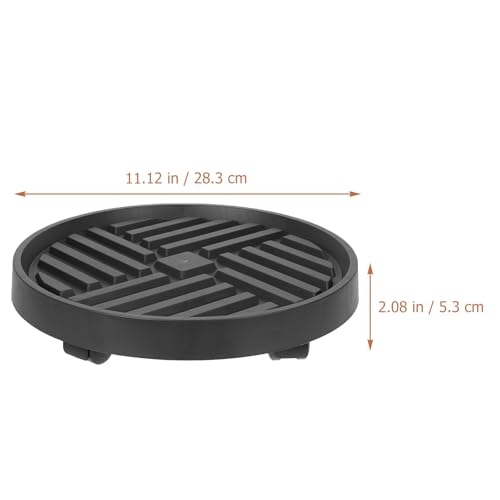 Plastic Plant Pot Saucers with Hidden Wheels, Movable Planter Holder - view 2