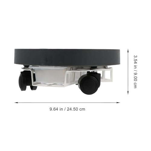 Flower Pot Stand with Wheels Plastic round Plant Trolley for Indoor Care - view 2