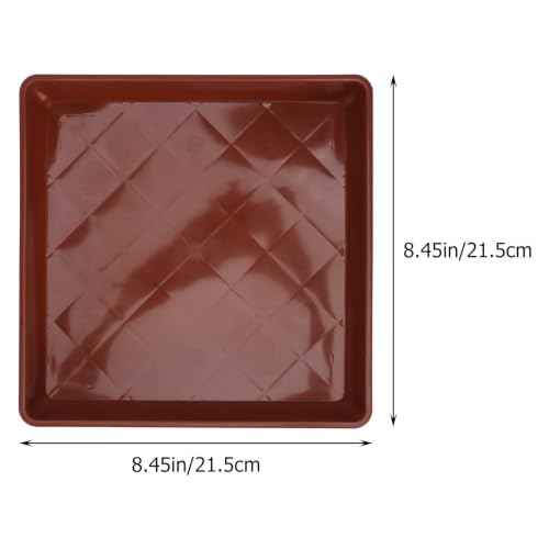 4PCS Plastic Plant Pot Trays 21.5x21.5x2.5cm for Square Planters - view 2