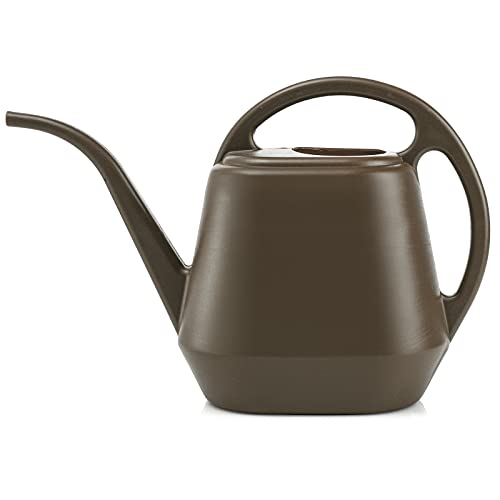 Plastic Watering Can, 1-Gallon, Deep Gray