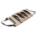 Tool Roll Up Pouch, Roll Up Tool Bag Organizer with 5 Zip Organizer Pouches, Compact Portable Tool Bags for Men, Contractors, Plumbers, Electricians, Hanging Tool Zipper Carrier