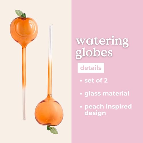 Glass Plant Watering Globes, Peaches - view 6