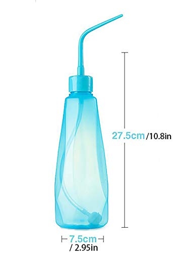 480ml 16oz Plastic Succulent Watering Can Bottle with Soft Tube and Ball Shape Suck Head Bend Mouth Squeeze Bottle Micro Landscape Watering Tools Supply (Blue) - view 4