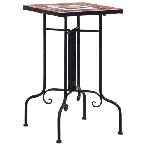 Mosaic Side Table 14 Inch Ceramic Top Outdoor Plant Stand