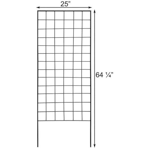 American Garden Works STNMB Narrow Screen Trellis, Black 64.25"H - view 3