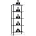 5-Tier Metal Shelving Unit, 750 lb, 24 x 14 x 60 in, Black