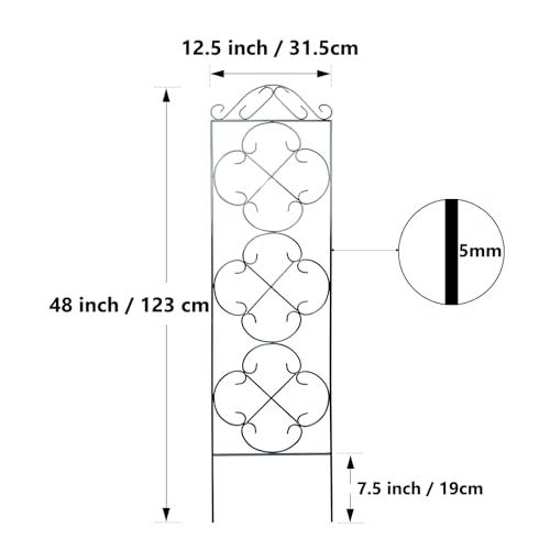 4 Pack 48" x 12.5" Metal Trellis for Potted Plants and Planters - view 3