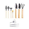 10pcs Mini Garden Tools Set Wooden Succulent Planting Kit for Cacti