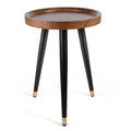 Indoor Plant Stand with Raised Design, End Table with Metal Tall