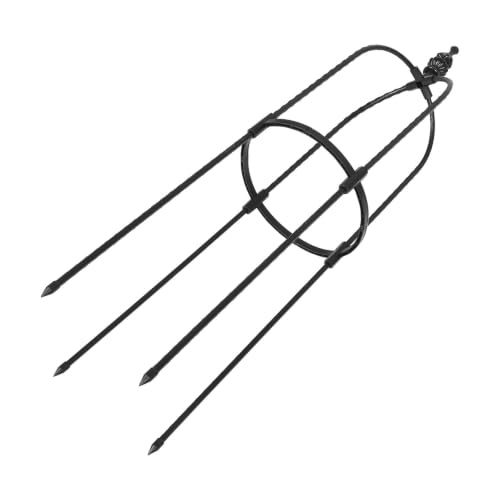 U-Shaped Black Plant Trellis, 8mm Coated Steel Climbing Frame for Flowers