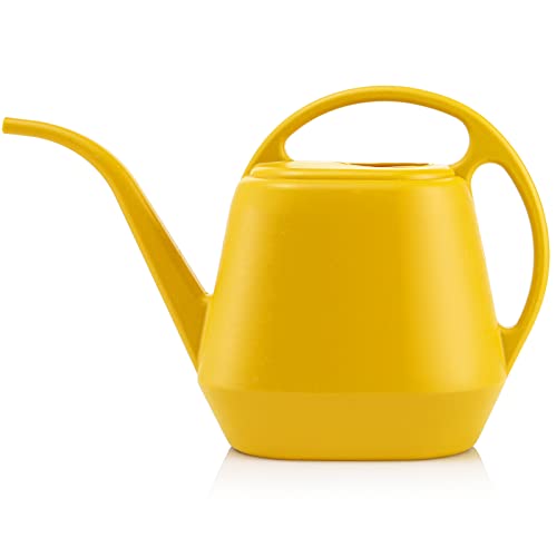 Plastic Watering Can, Yellow, 1-Gallon