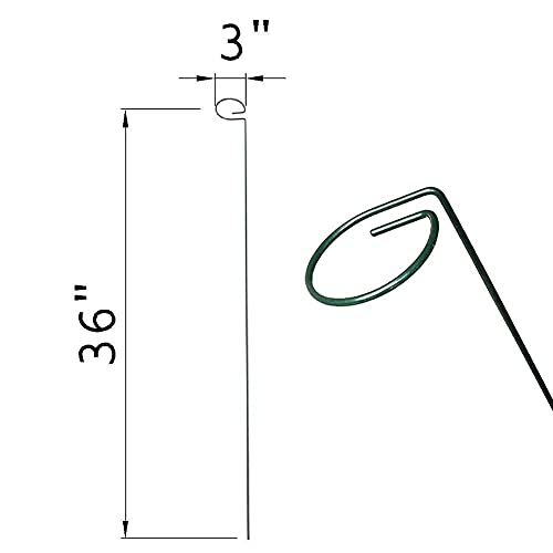 36 Inches Single Stem Plant Support Stakes Steel Garden Stakes Plant Stem Support, Pack of 20 - view 3