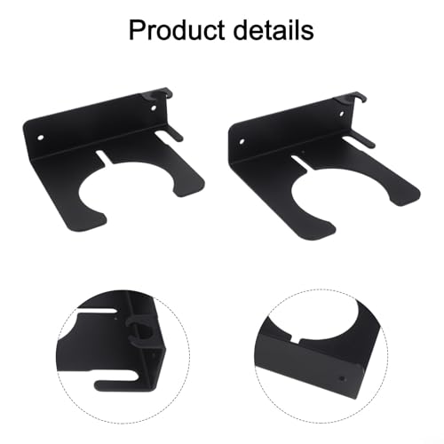 Metal Sprayer Stand Wall Mounted Tool Rack Garden HOSEs Holder Shed Storage Organizer Spray Bottle Bracket Outdoor Equipment Hanger Garage Tool Shelf Pump Sprayer Support Black(2pcs) - view 4