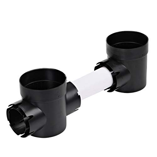 101* Round Spee-D Catch Basin Drain, 1 Outlet, Connects to 3-Inch and 4-Inch Drain Pipes, Manages Light Water Flows, 6-Inch, Plastic, Black - view 3