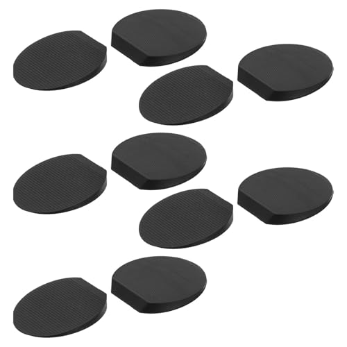10pcs Oval Rubber Furniture Leveling Wedges Nonslip Pads