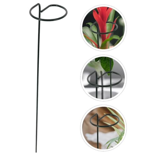 8pcs Iron Plant Support Stakes, Green Single Stem Guides - view 7