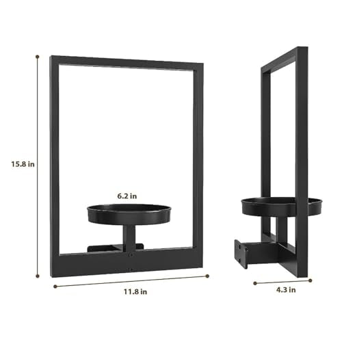 Window Plant Shelves 2 Pcs Wall Plant Holder Picture Frame Window Shelves for Home 15.8x11.8x4.3in Gardening Supplies - view 3