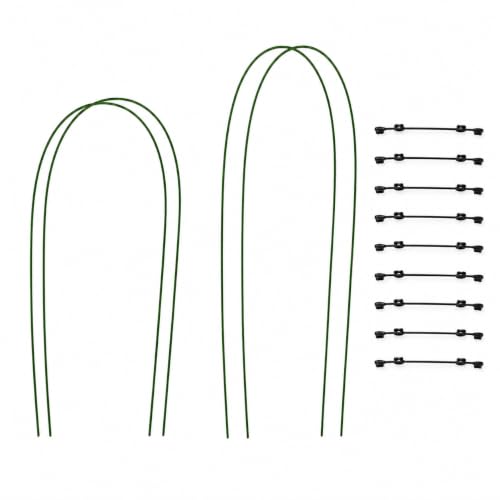 4PCS-Pack Adjustable Clivia Leaf Spacer and Plant Support, Leaf Spacing Tool with Flexible Coated Wire Frame, Reusable Leaf Guide for Broad-Leaf Indoor Potted Plants