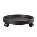 14.2 Inch Planter Caddies Rolling Saucer Caddy with Wheels, Heavy Duty Wheeled Stand for Potted Plant, Round Coaster Roller Base Tray with Casters, Flower Pot Dolly Holder for Indoor Outdoor