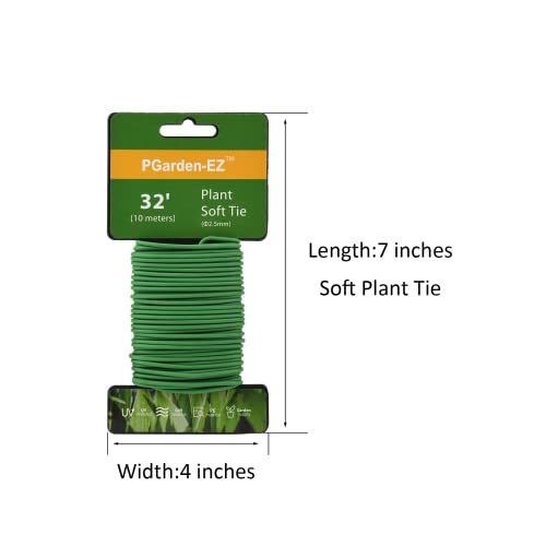 Plant Ties - 32.8ft Soft Twist Ties Green TPR Garden Ties Supply, for Supporting Plants Tomatoes Office Home Organizing - view 5