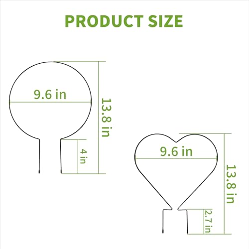 Trellis for Potted Plants, Small House Plant Support, Indoor Plant Trellis for Climbing Plants (Circle and Heart Shape) - view 2