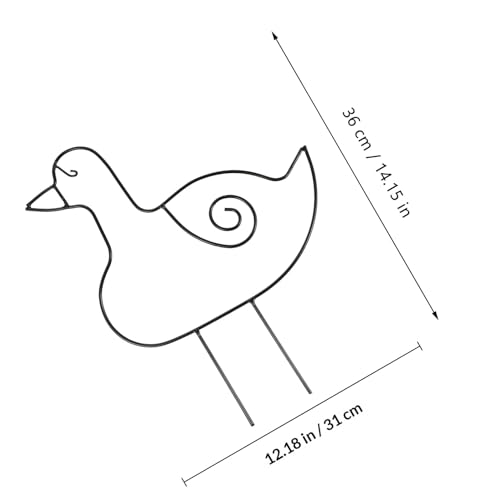 Goose Shaped Iron Rack Climbing Frame Garden Plant Support Trellis Outdoor Metal Animal Shaped Rack for Patio Lawn Gardening Supplies - view 2