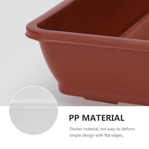 4PCS Plastic Plant Pot Trays 21.5x21.5x2.5cm for Square Planters - view 3