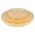 12Pcs Clear Plant Saucer, 6 8 10 Inch Durable Plastic Plant Tray, Round Plant Pot Saucers, Drip Tray for Indoor and Outdoor Garden, Amber Brown