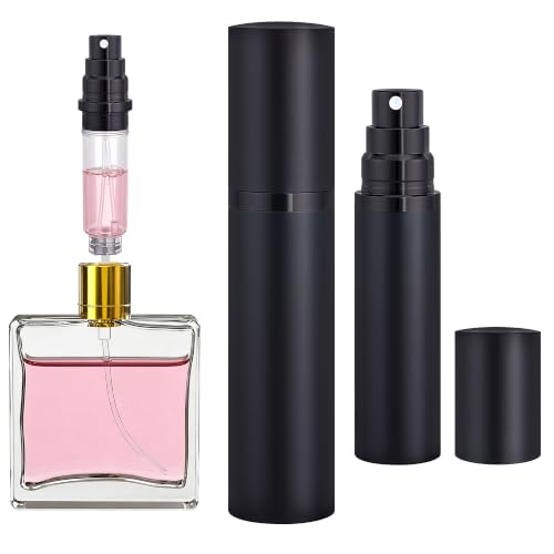 10ml Travel Perfume Atomizer Refillable Spray Bottle Atomiser (Black)