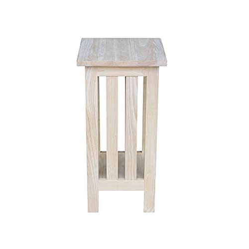Solid Wood Mission Plant Stand, Unfinished - view 6