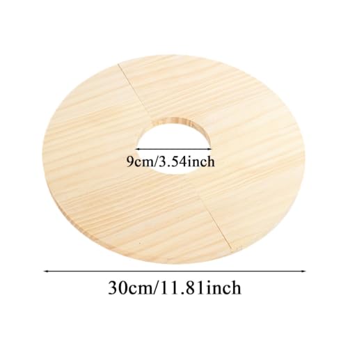 Plant Pot Cover - Dig Proof Guard Protect Soil Disc, Wooden Split Grid - view 5