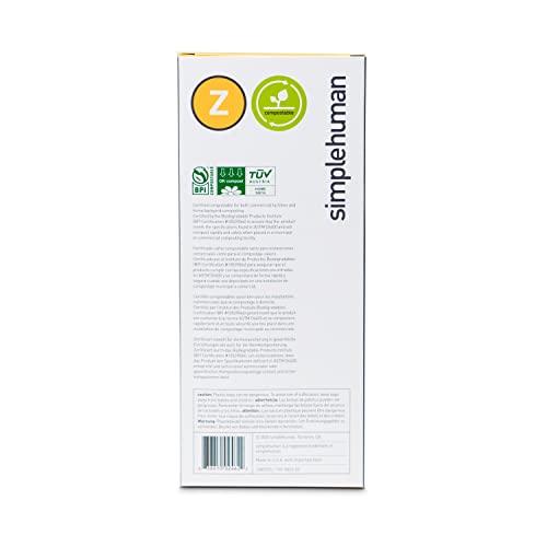 Code Z 30 Count Compostable Custom Fit Liners, Certified Compostable Trash Bags for Compost Caddy, Plant-Based PVOH Plastic, Backyard or Commercial Composting, 4 Liter / 1 Gallon - view 2