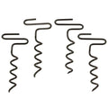 OUTDOORS Auger Stakes, Heavy Duty Tent Stakes for Blinds and Tarps, 4-Pack,Silver