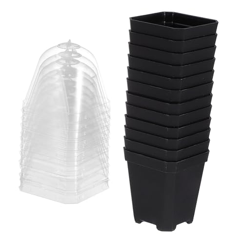 Plastic Nursery Pots for Seed Starting and Propagation 12 Pack